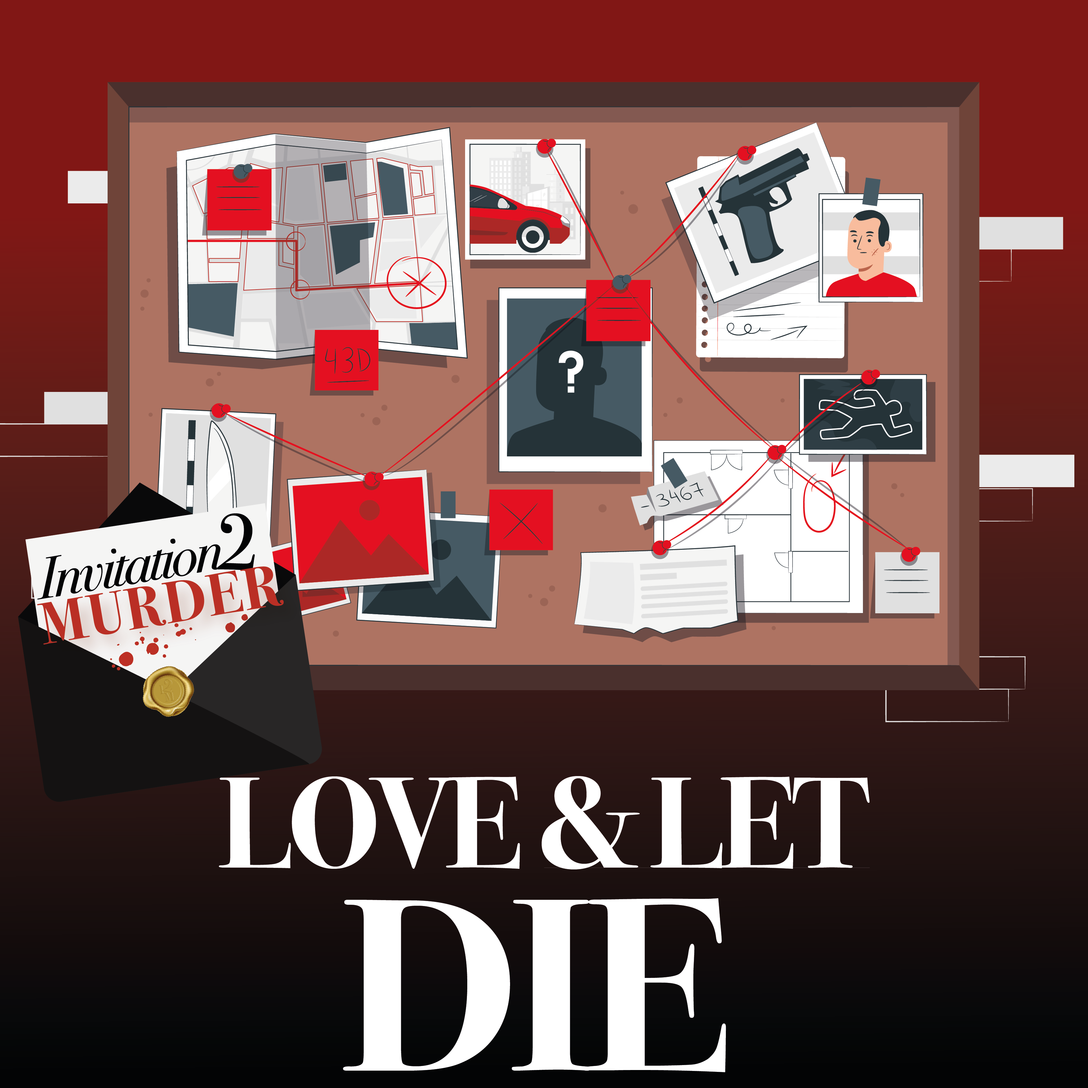 Love & Let Die poster: Espionage-themed murder mystery featuring secret files and deadly intrigue.