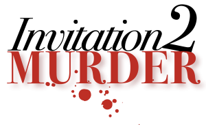 Invitation2Murder logo representing professional company anniversary murder mystery entertainment services.